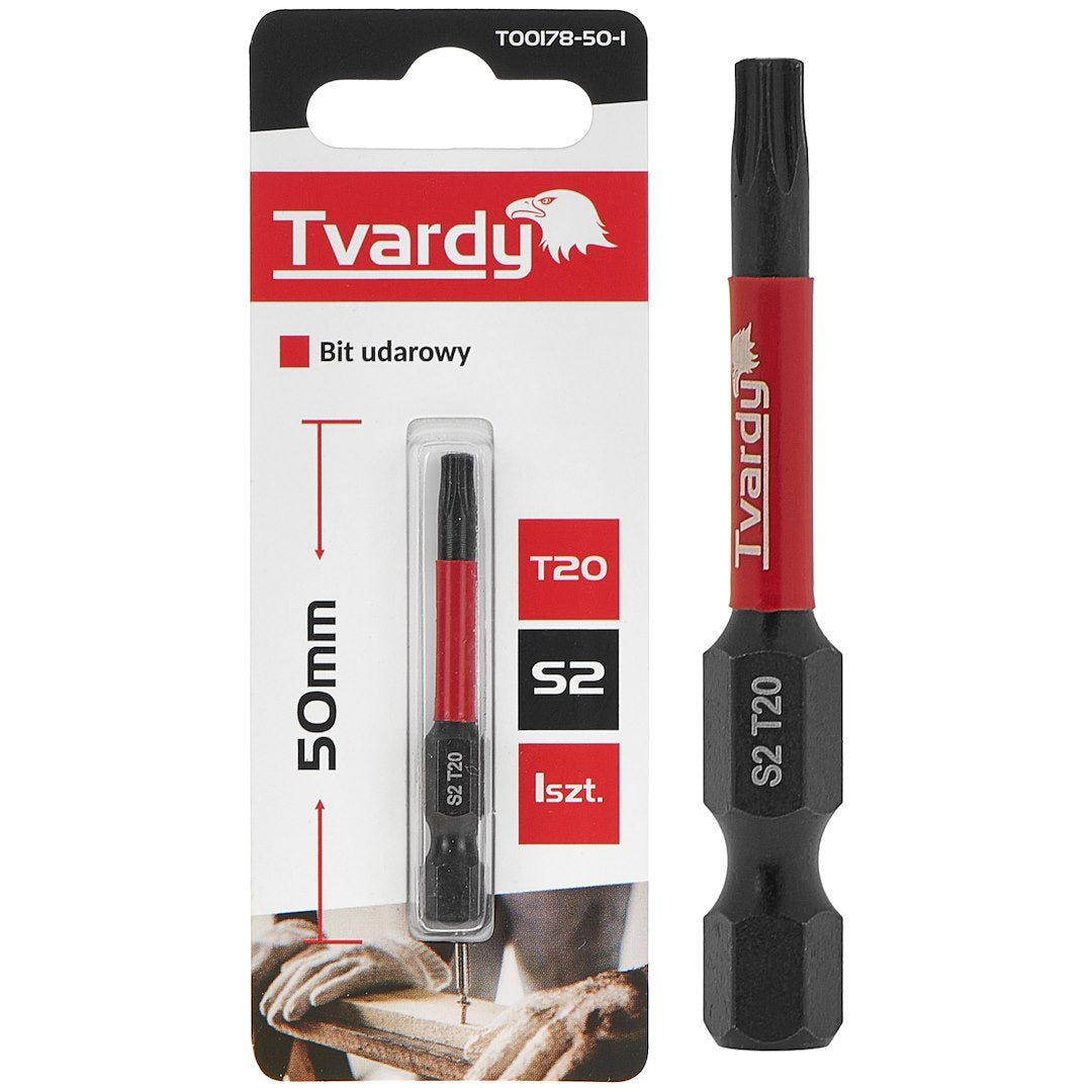 Bit de impact T20, 50 mm S2, Tvardy T00178-50-1