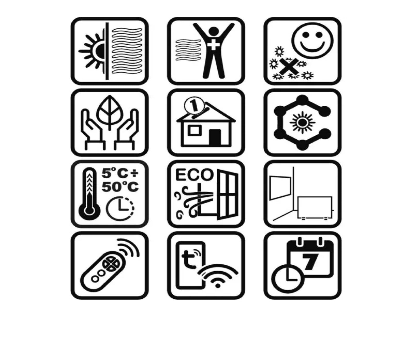 Panou de incalzire Wertberg IR 9.50, control Wi-fi, 480 W, Harder HD1013