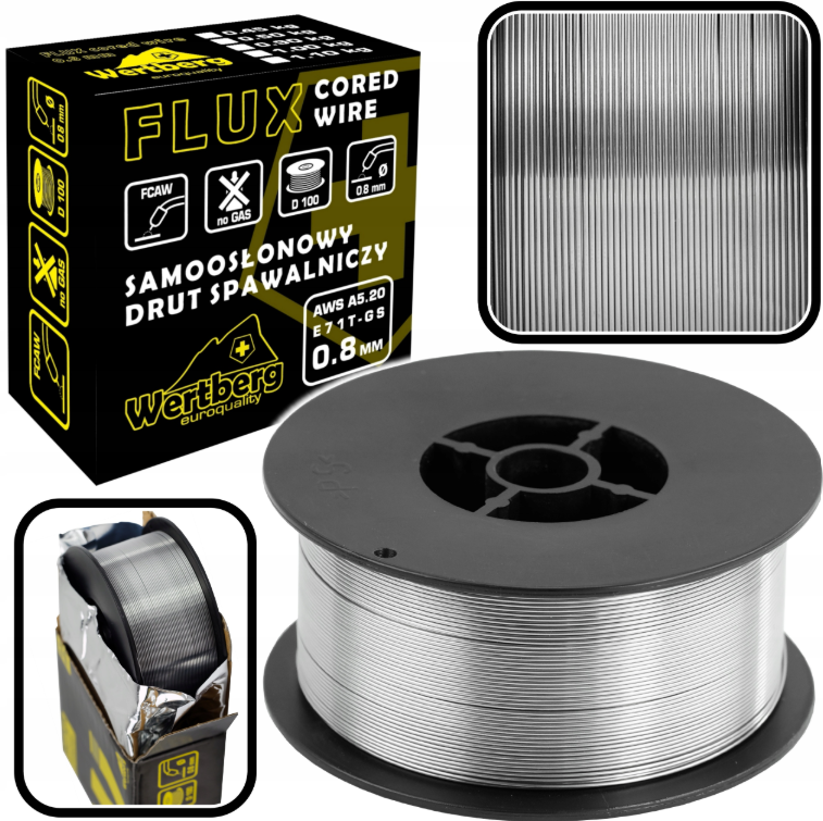 Sarma de sudura autoecranata FLUX Wertberg E71T-GS 0.8 mm 1.1 kg, Harder HD0140