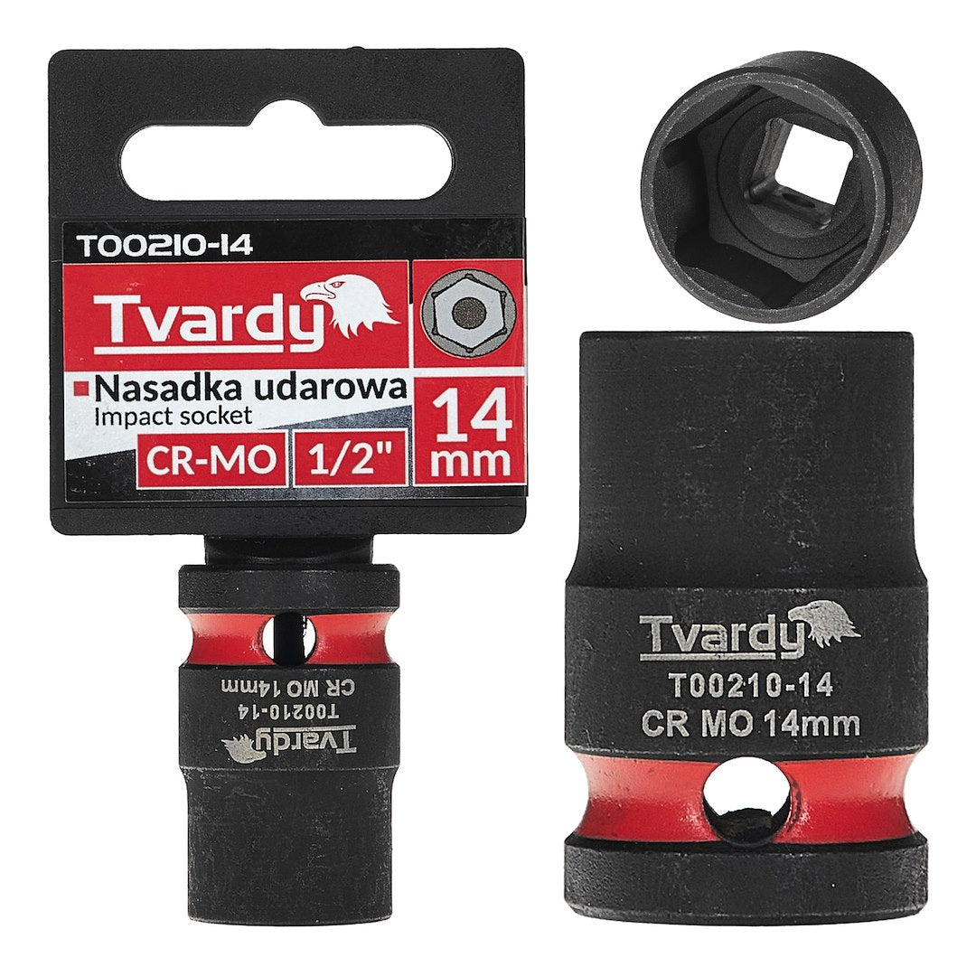 Cheie tubulara de impact in 6 puncte, 1 / 2", 14 mm, Tvardy T00210-14