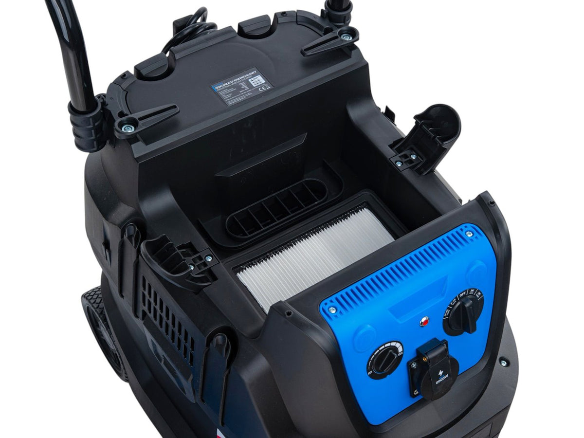Aspirator industrial pentru gips, 1600 W, curatare automata a filtrului, rezervor 40 l, Geko G81083