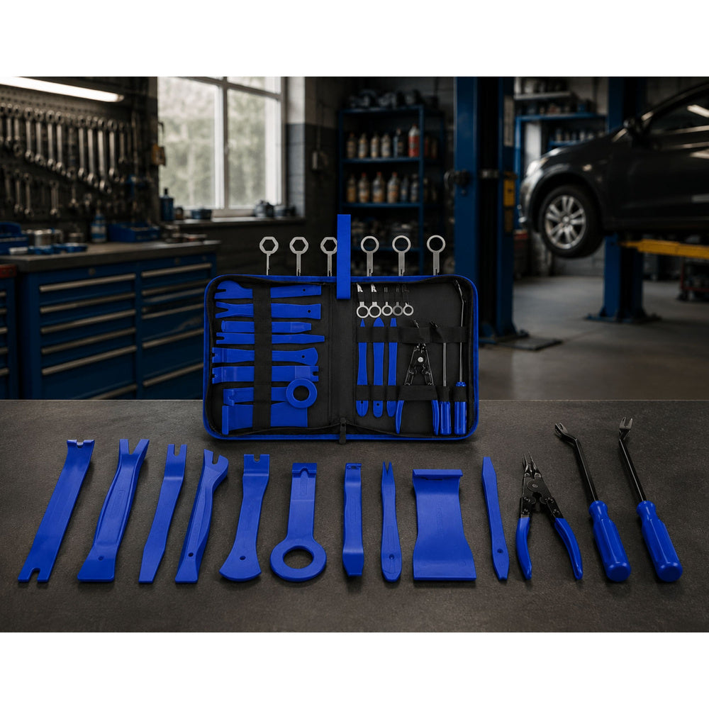 Set scule pentru indepartarea tapiteriei, 45 bucati, Lean 29275