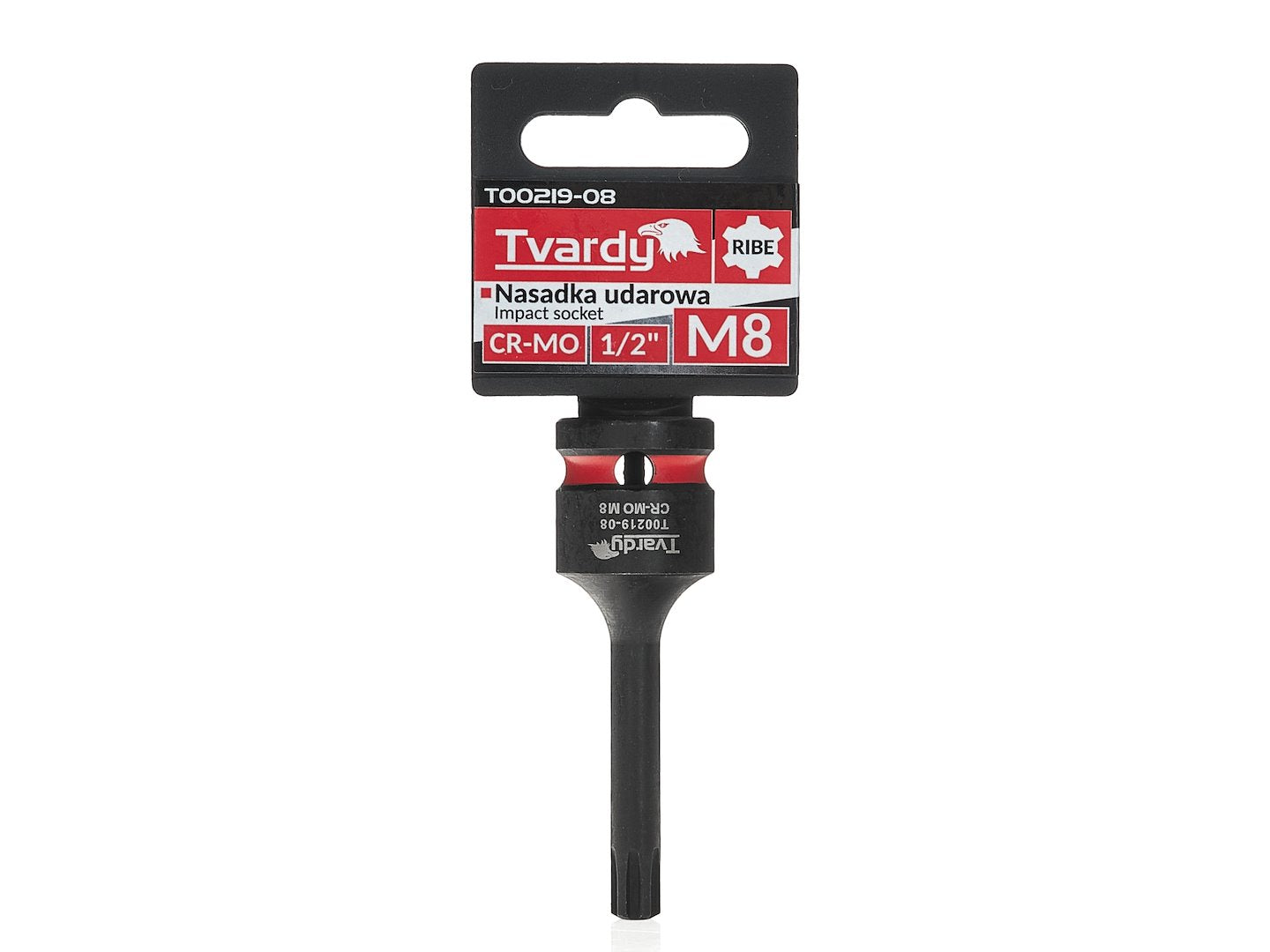 Cheie tubulara de impact RIBE 1 / 2", M8, Cr-Mo, Tvardy T00219-08