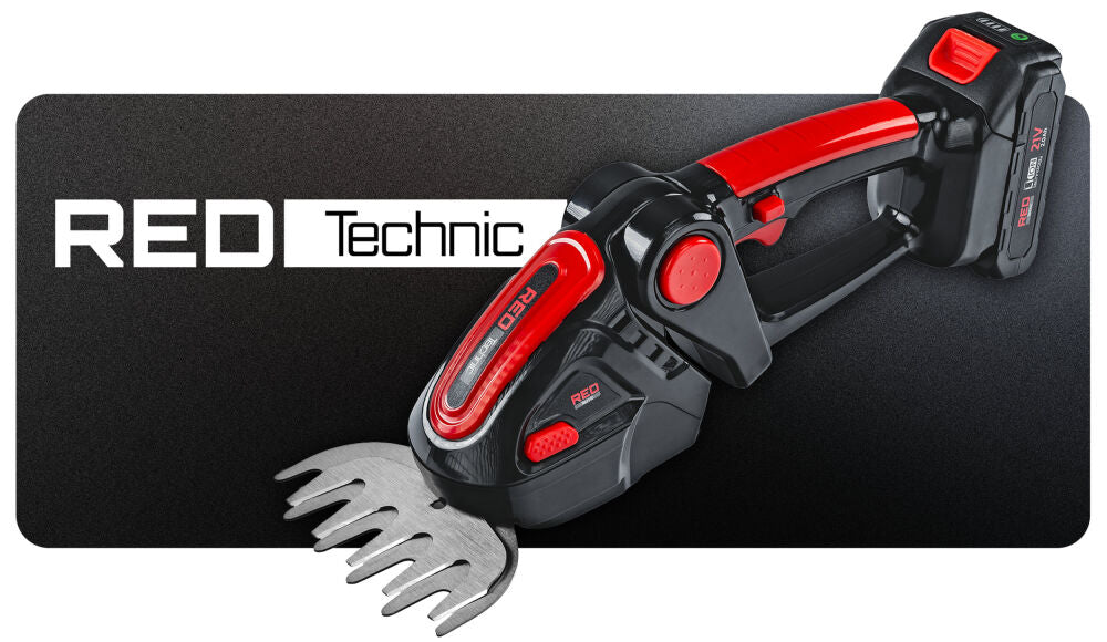 Foarfeca electrica pe acumulator pentru tuns iarba / arbusti, 21 V, Red Technic RTANTK0171