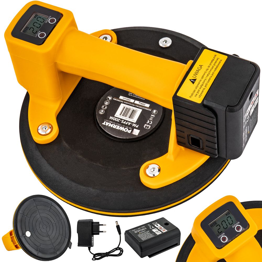 Ventuza electrica pentru placi PM-APPS-200M, capacitate maxima de incarcare 200 kg, Powermat PM1446