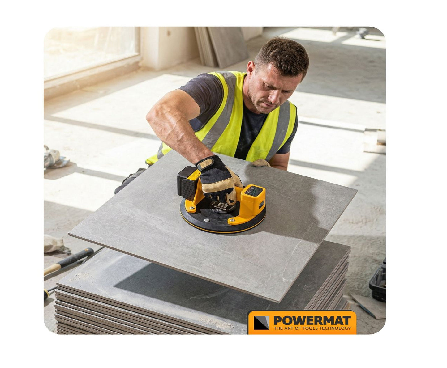 Ventuza electrica pentru placi PM-APPS-200M, capacitate maxima de incarcare 200 kg, Powermat PM1446