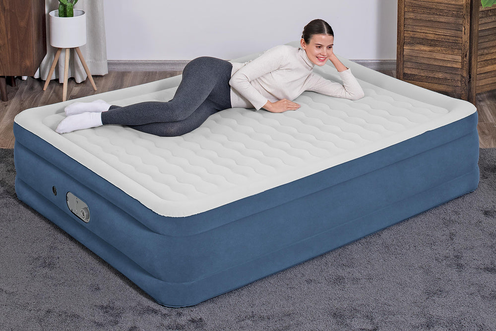 Saltea gonflabila dubla Bestway, 203 x 152 x 46 cm, Lean 21809