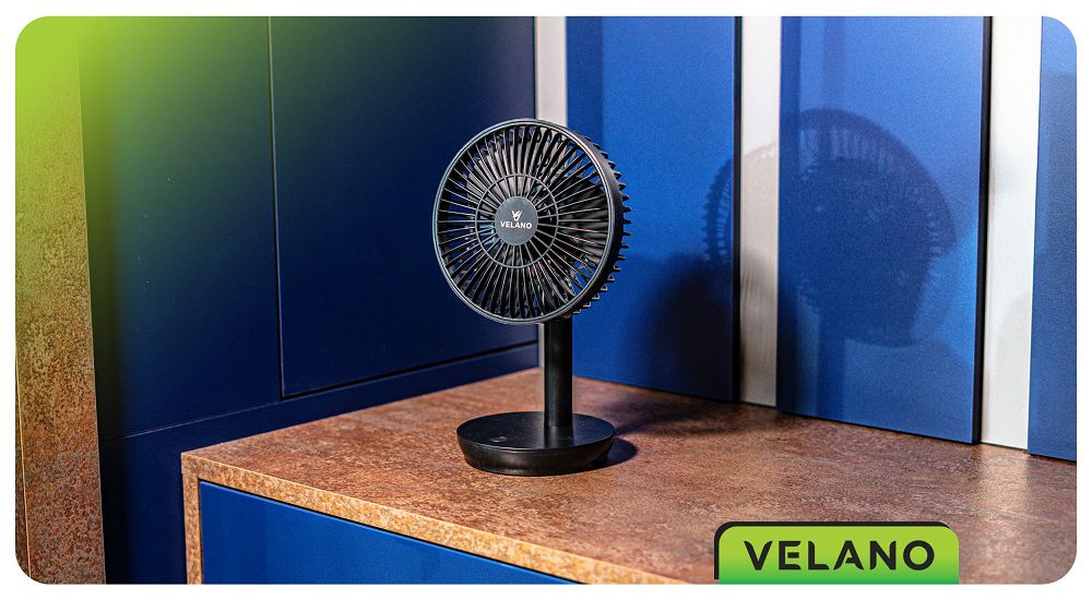 Ventilator de birou Velano, 2000 mAh, Powermat VELWEBS0009