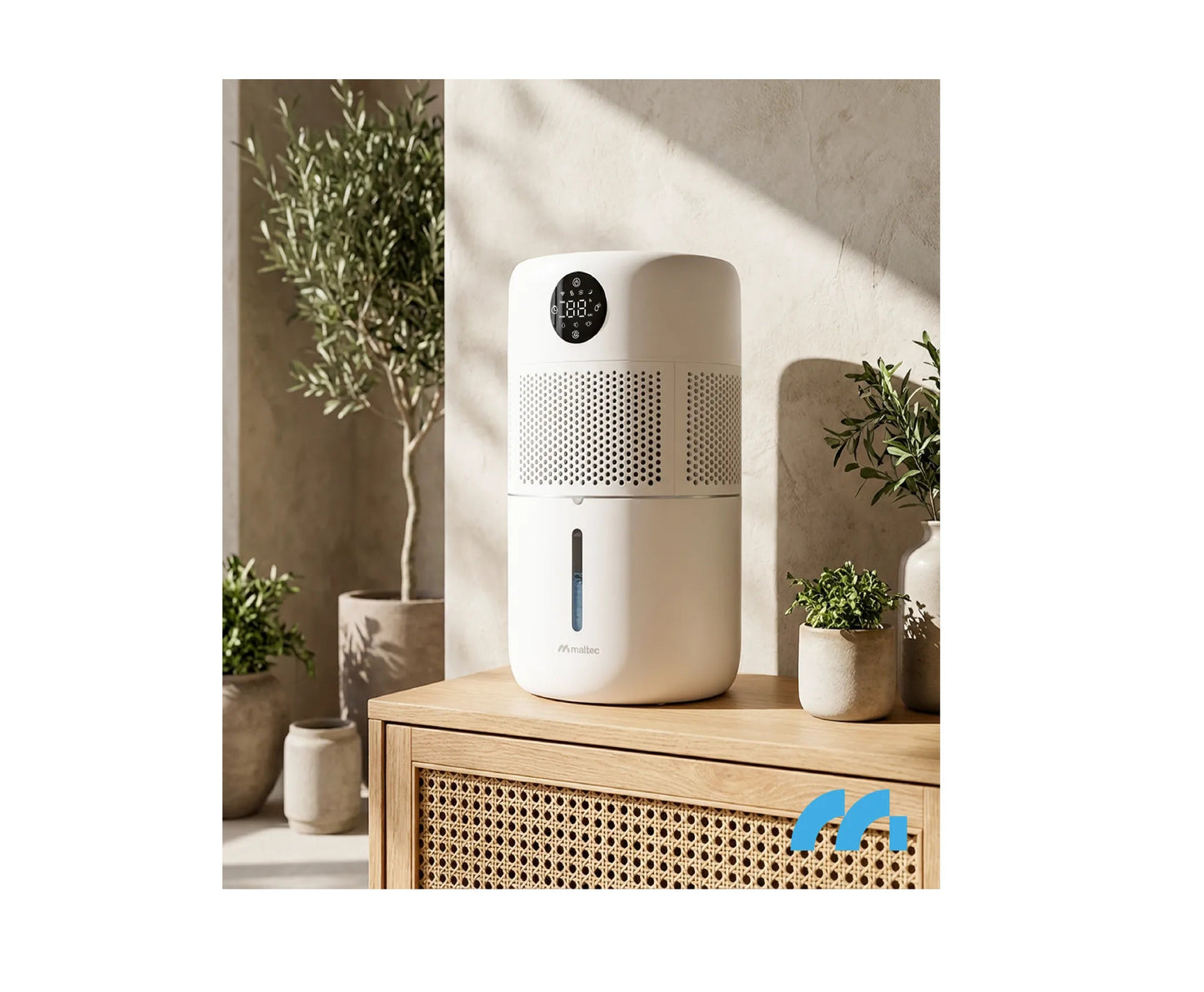 Umidificator de aer cu functie de ionizare, difuzor de aromaterapie si telecomanda, temporizator, 400 ml / h, 8 W, MalTec 113477