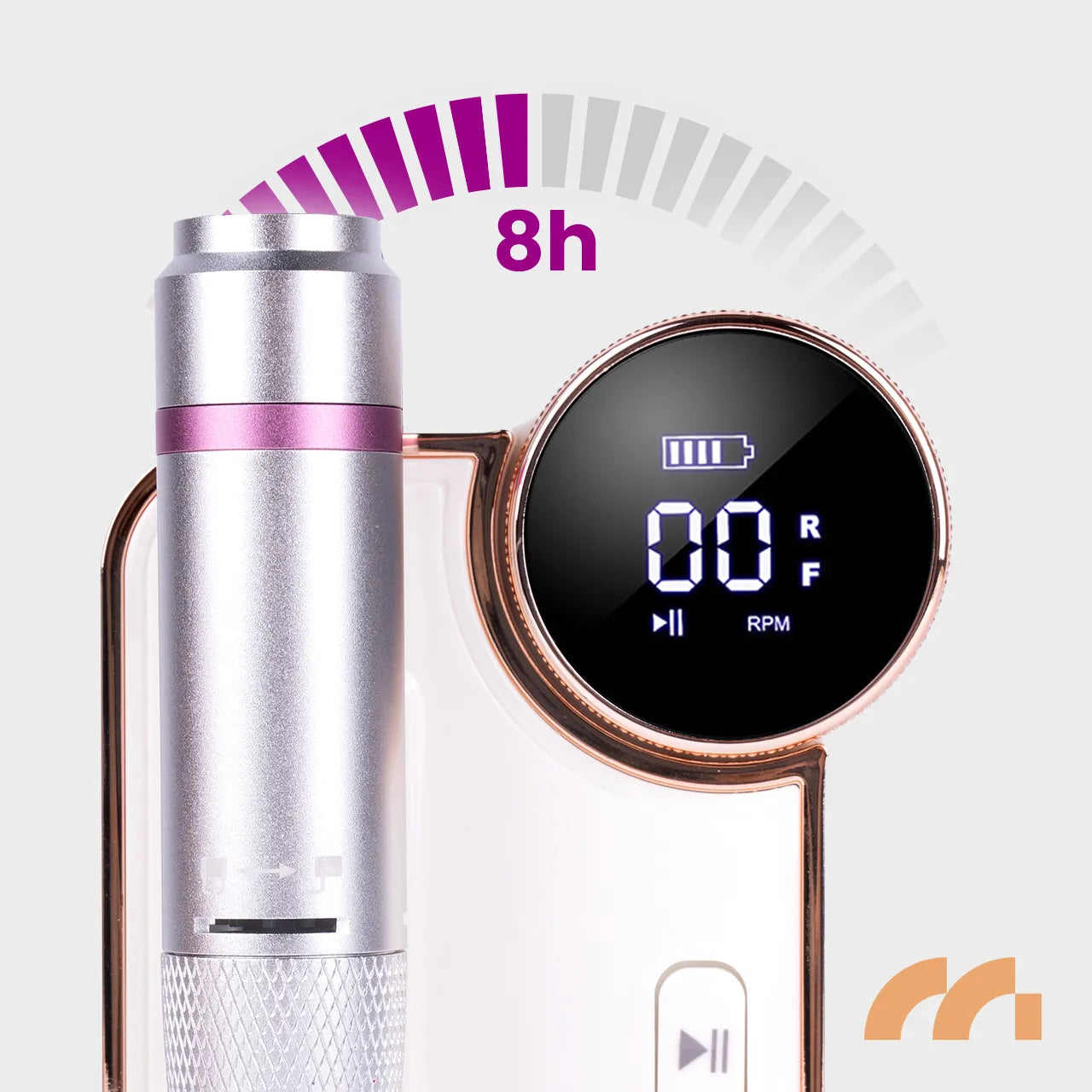 Set Pila electrica pentru unghii cu 12 freze interschimbabile Beauty ND6, 50 W, MalTec 112099