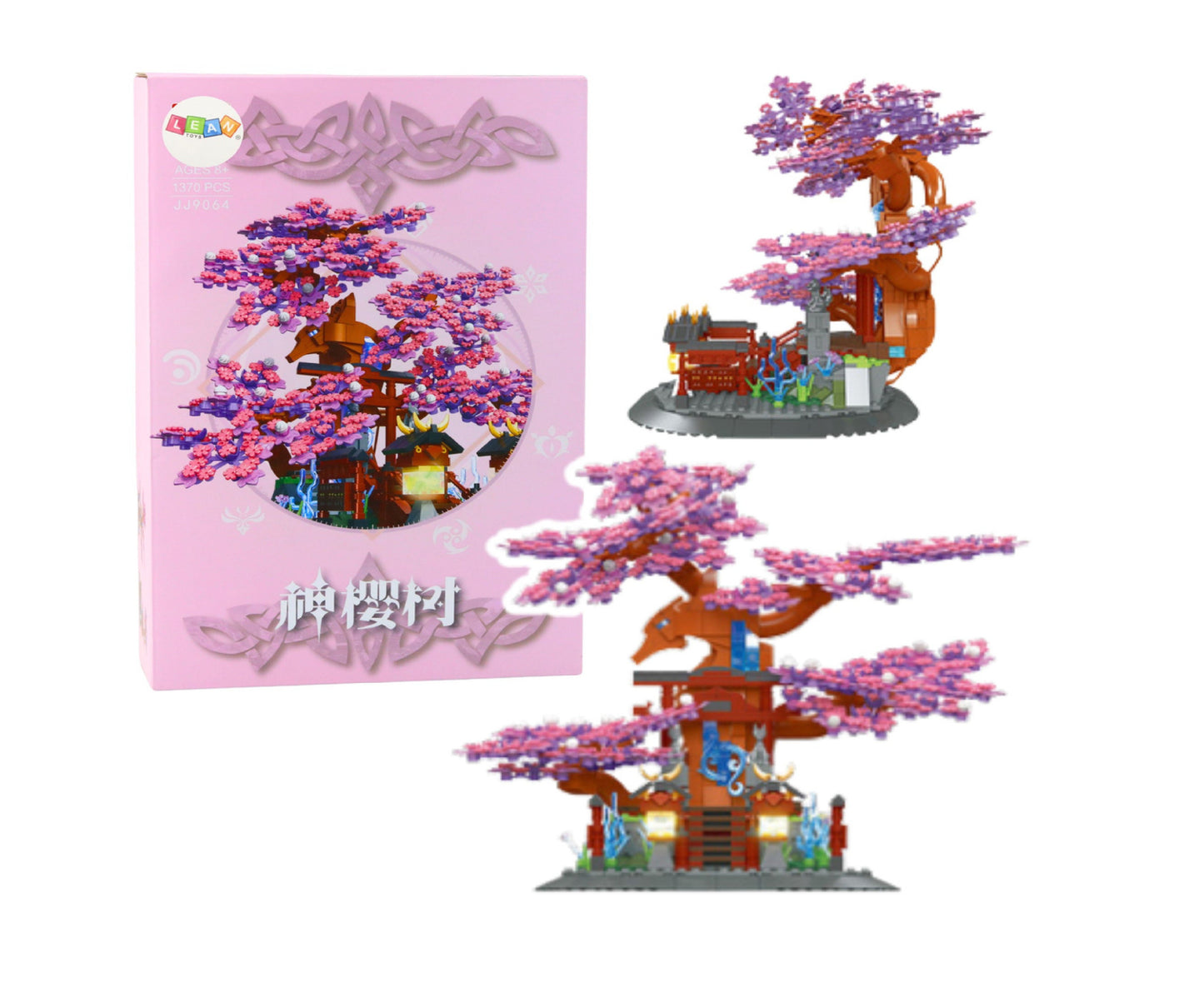 Set de constructie copac de cires, 29 x 33 x 25.5 cm, 1370 piese, Lean 14248