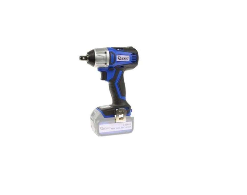 Pistol de impact cu acumulator, 400 Nm, 1/2 ", Geko + 2 acumulatori de 18V 4.0 Ah Li-ion + incarcator