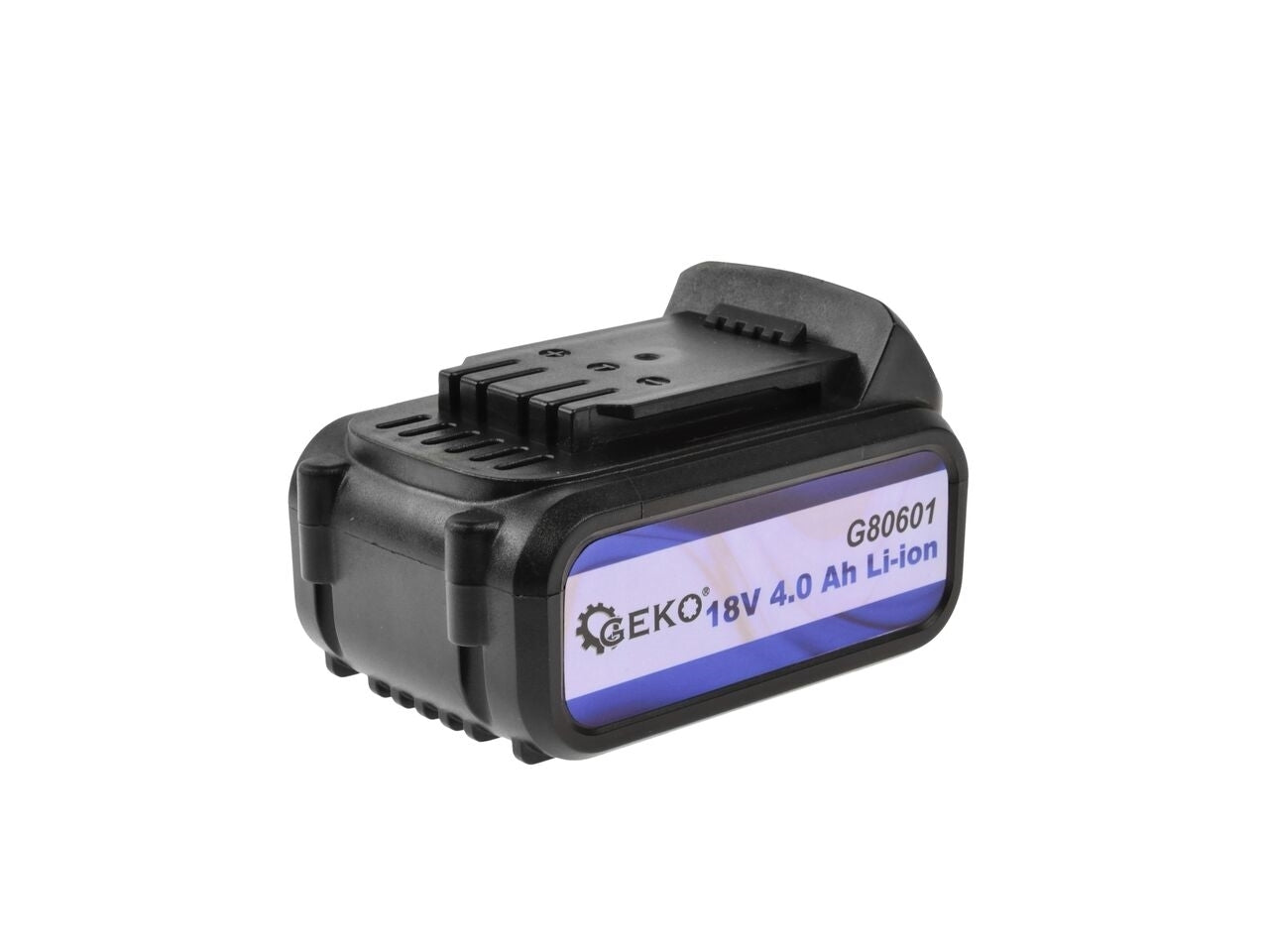Lanterna cu acumulator Geko + acumulator Li-ion 18V 4.0 Ah + incarcator