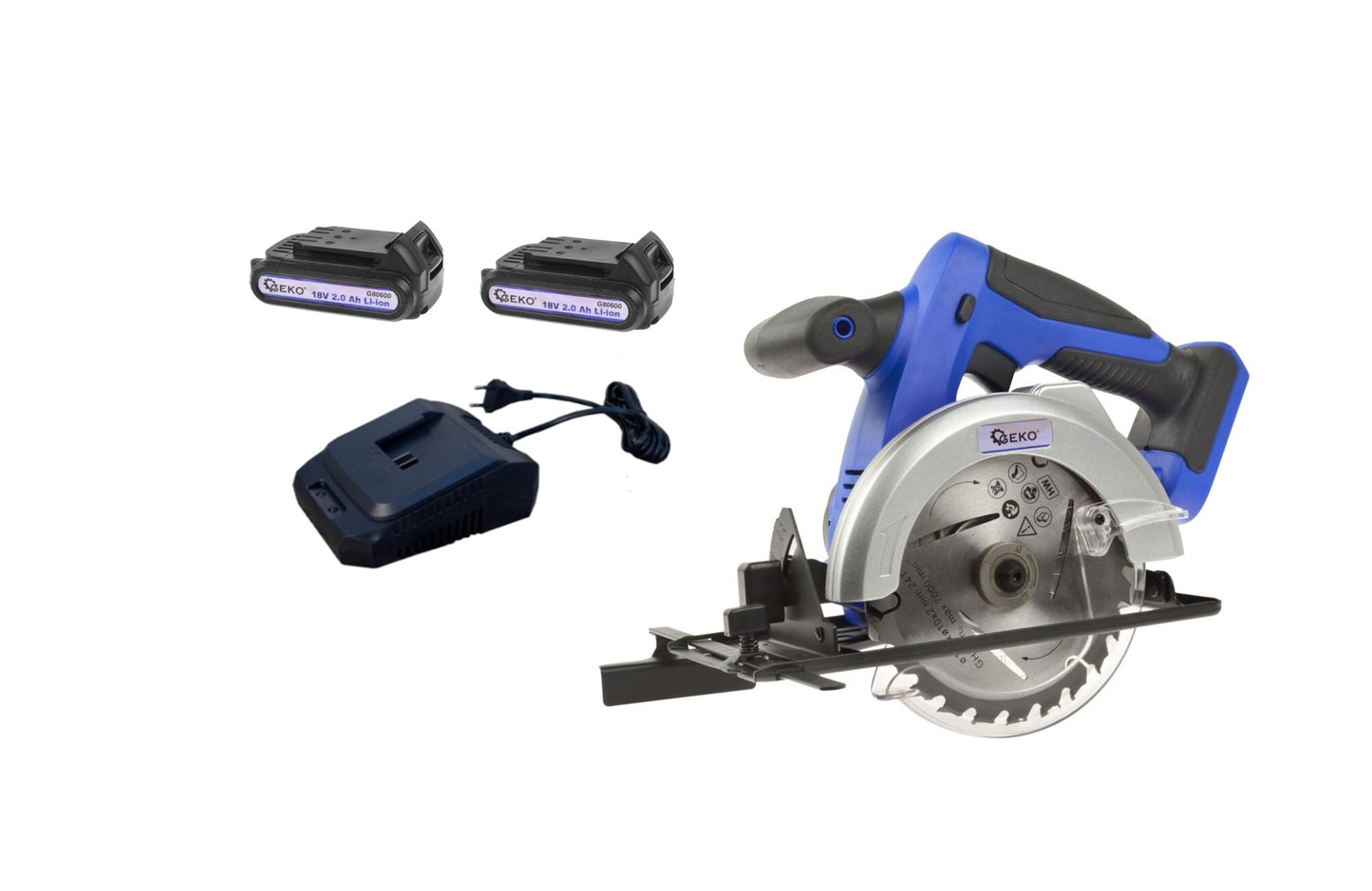 Ferastrau circular cu acumulator  0 - 3800 rpm, 0 - 40 mm + 2 acumulatori 18 V Li-ion 2.0 Ah + incarcator