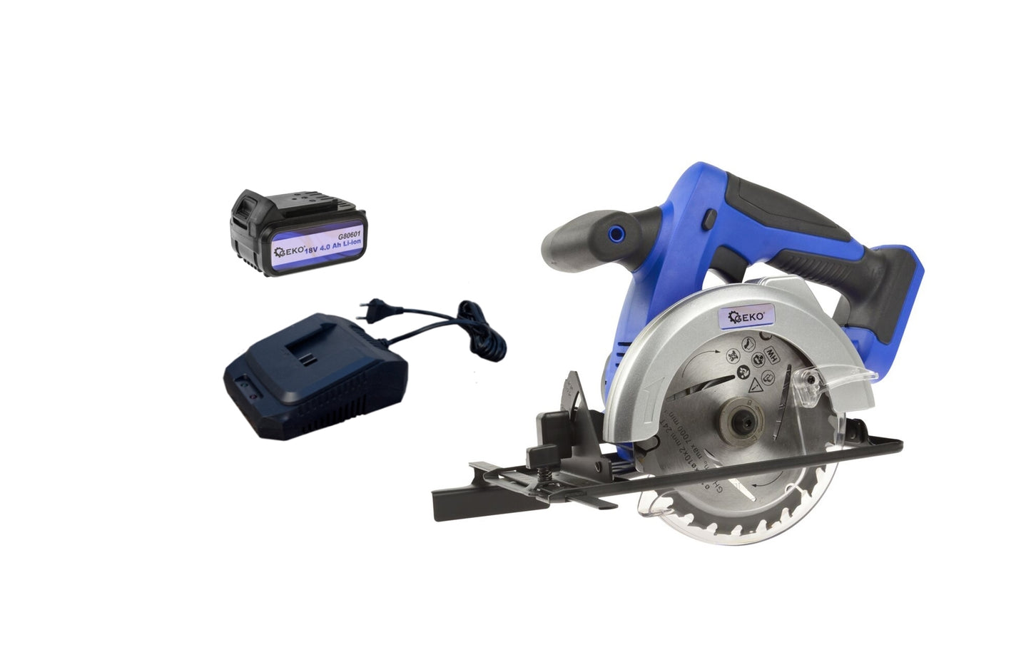 Ferastrau circular  cu acumulator, 0 - 3800 rpm, 0 - 40 mm + acumulator 18 V Li-ion 4.0 Ah + incarcator