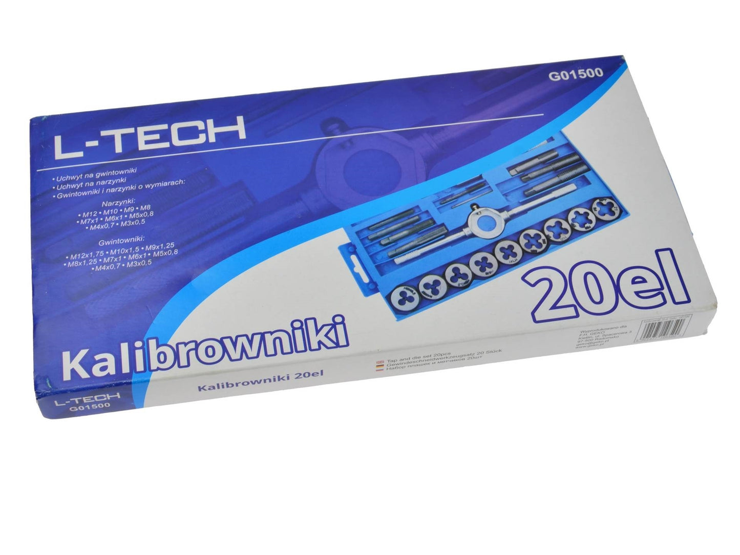 Set de tarozi si filiere 20 piese, Geko  G01500