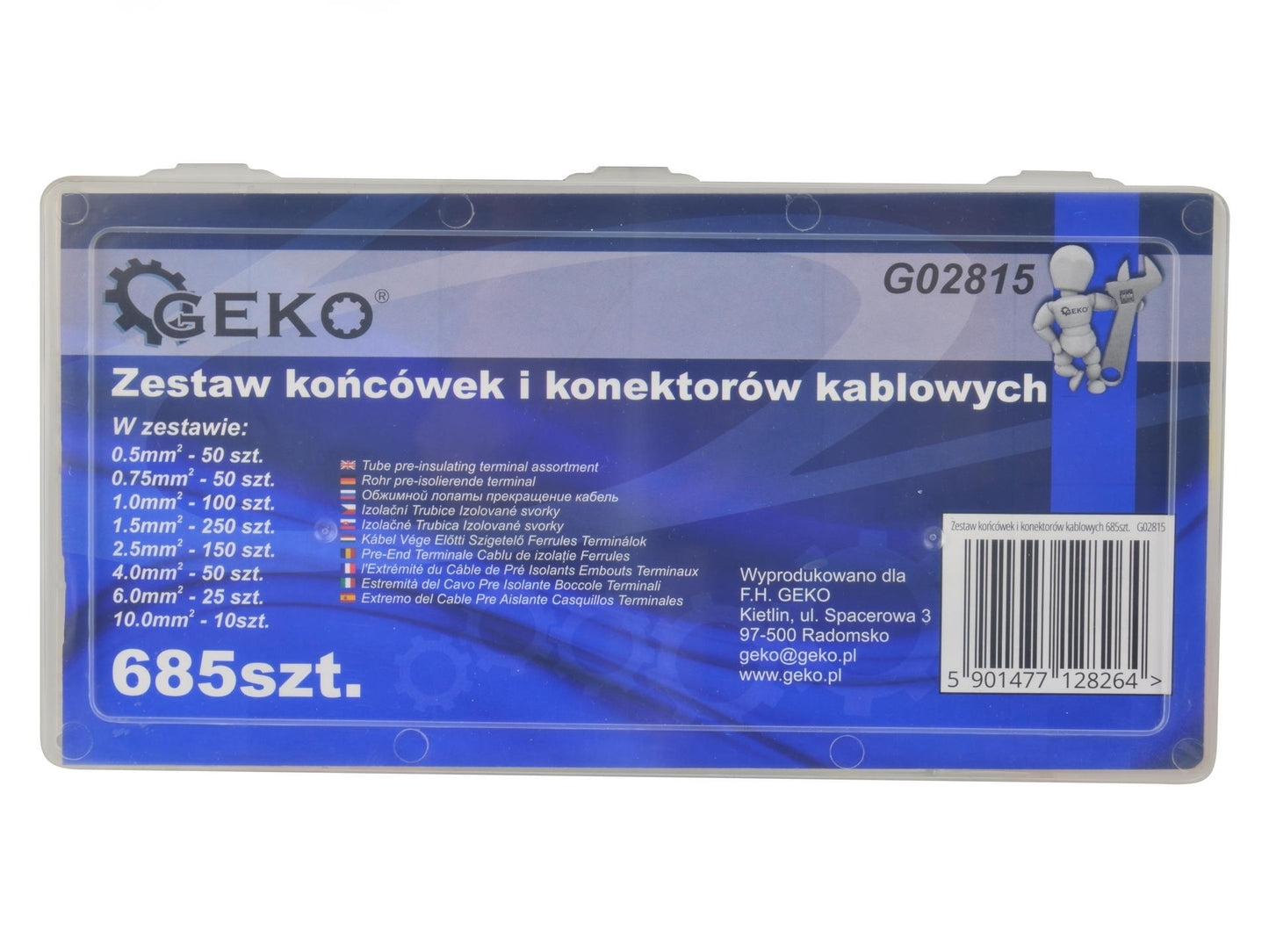 Set 685 terminale și conectori de cablu, Geko G02815