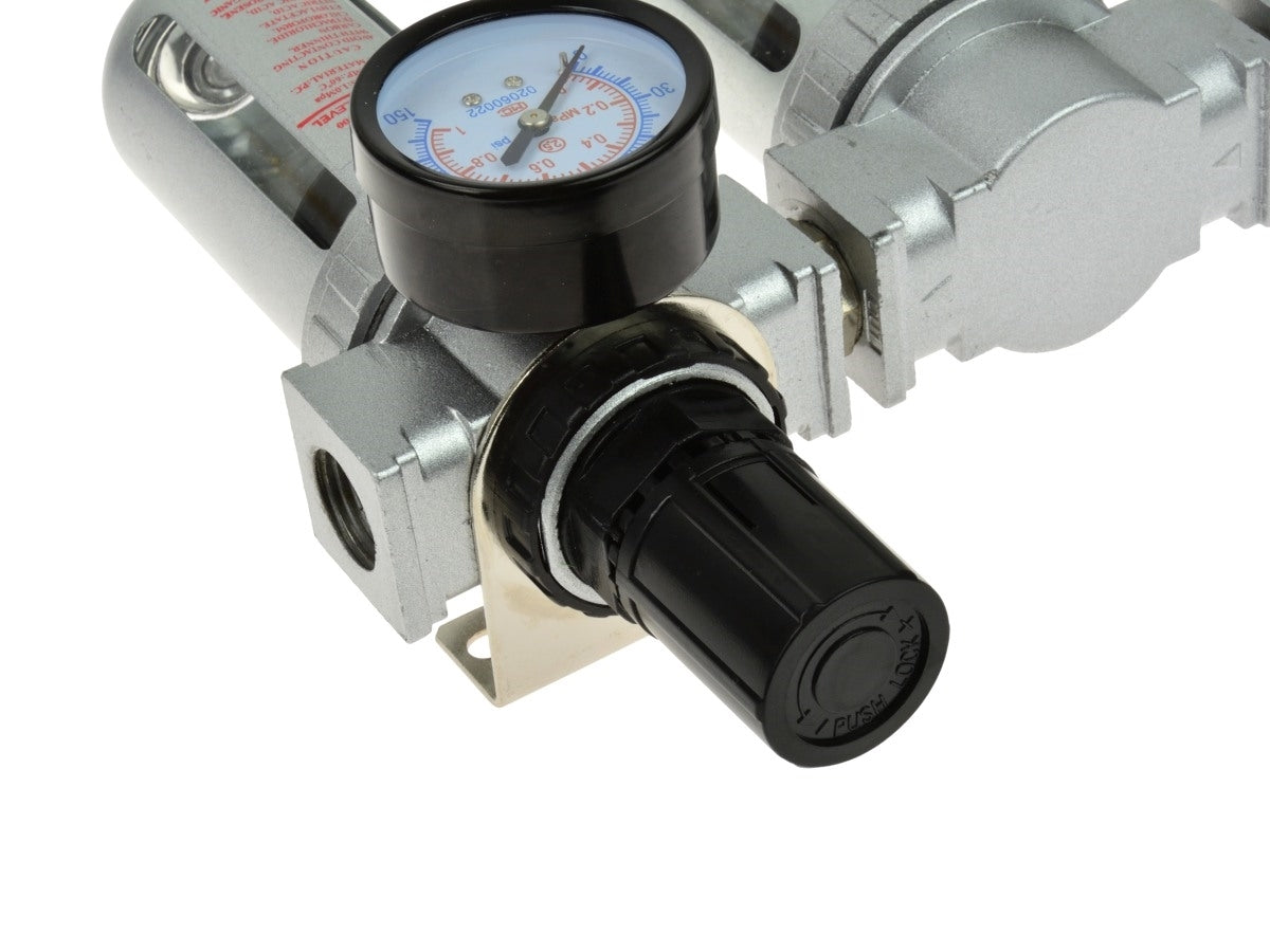 Filtru de aer triplu cu deshidratator + reductor, Geko G03160