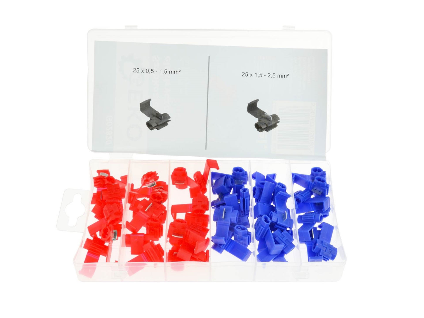 Set conectori electrici, 50 piese, Geko G02820