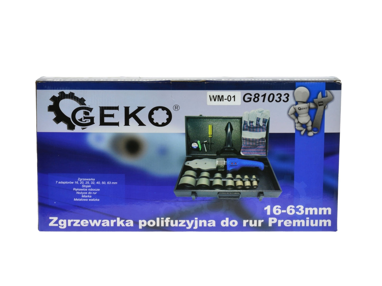 Set masina de sudat tevi termoplastice Premium GEKO G81033