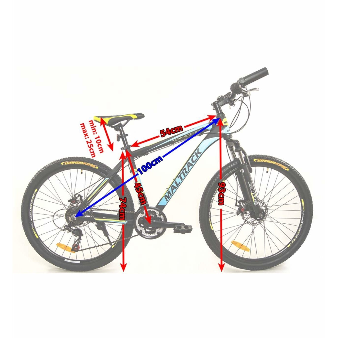 Bicicleta MTB MalTrack Team Alloy cu 18 Viteze, Roti 26 Inch, Mountain Bike