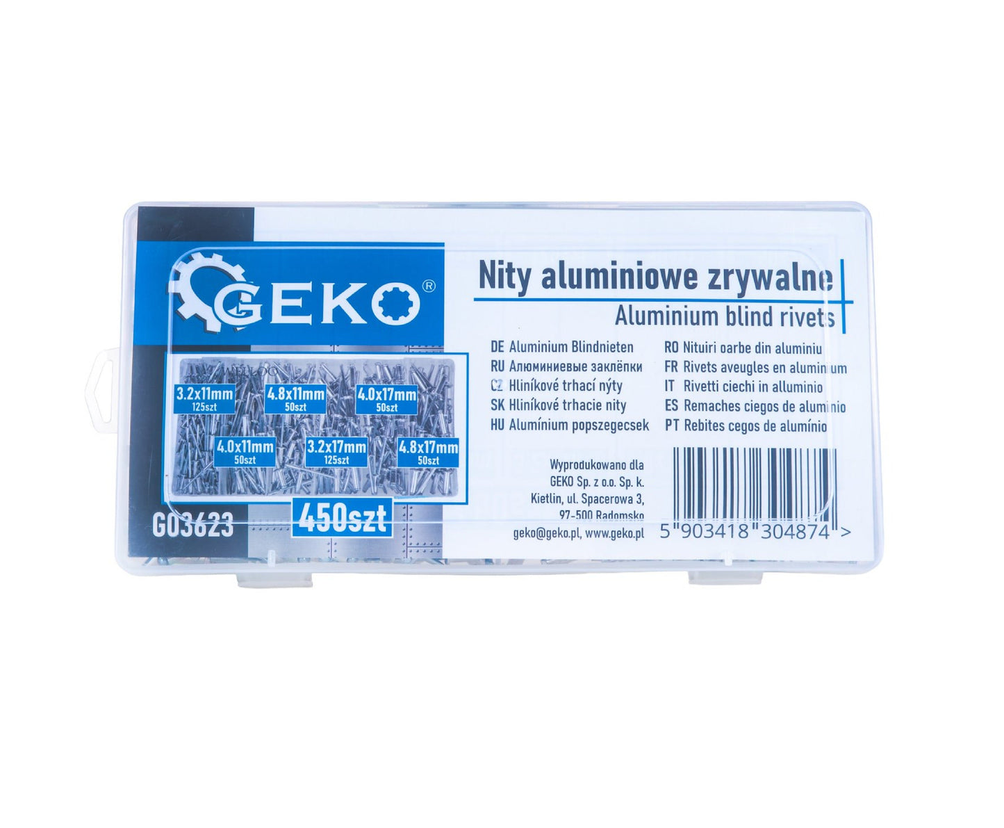 Set pop-nituri, 450 bucati, Geko G03623
