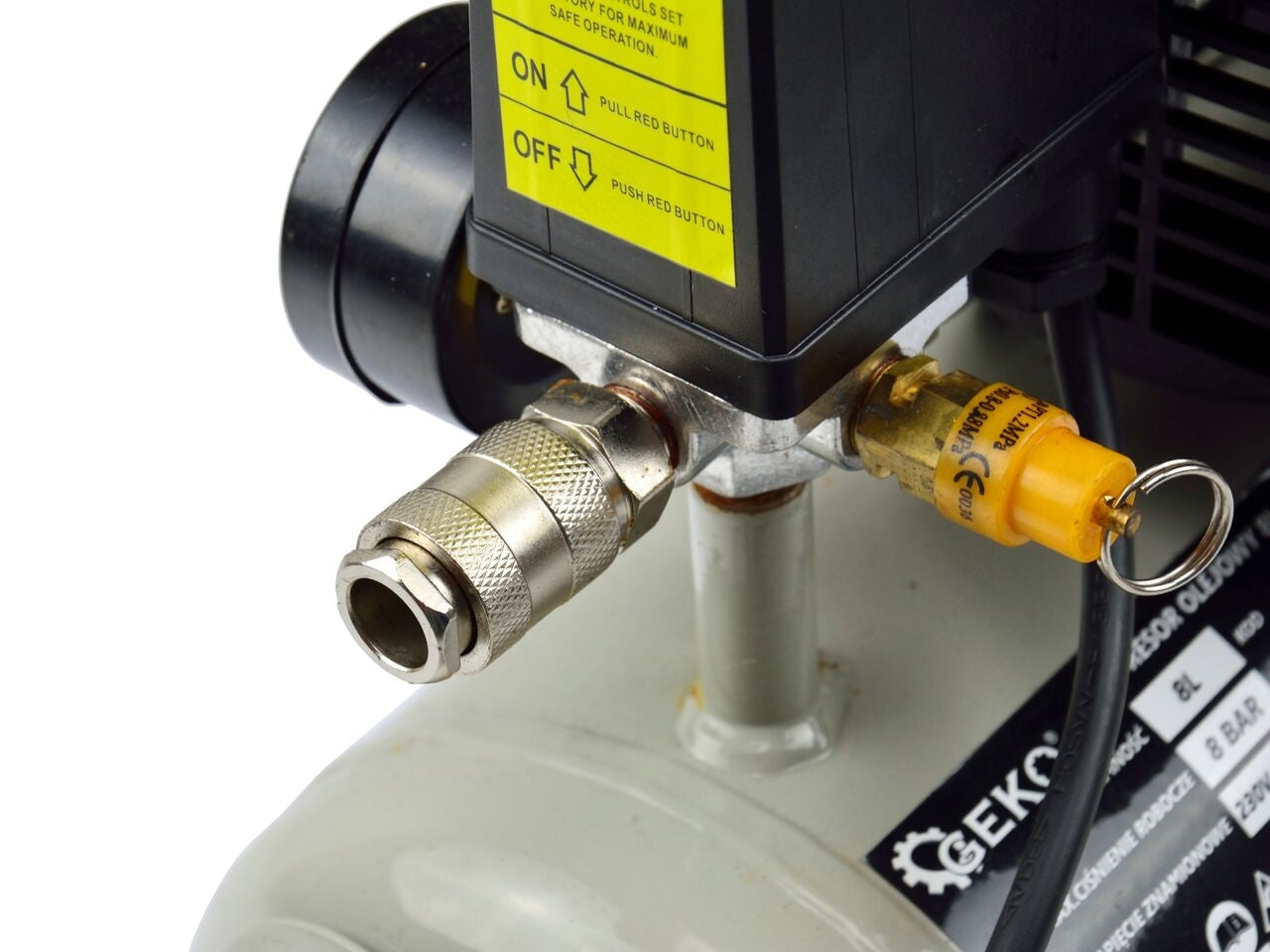 Compresor geko 8 L, 8 BAR, 118 L/MIN, 1.5KW