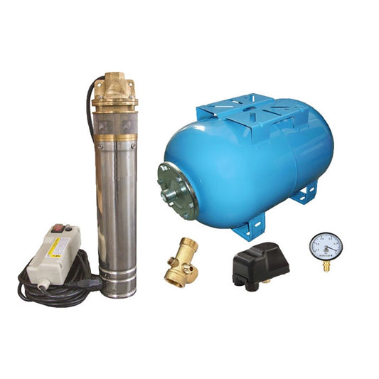 Kit complet sistem hidrofor, pompa submersibila Omnigena SKM 100/50, rezervor de 50 litri,  presostat, racord 5 cai, manometru, OM0060/50