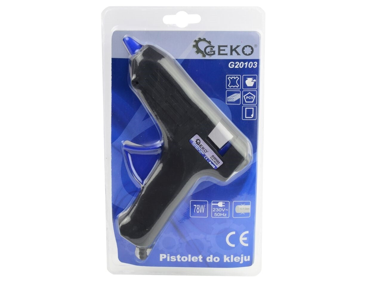 Pistol de lipire WD-G2 78W 11-11.5mm+2 cartuse de adeziv, Geko G20103