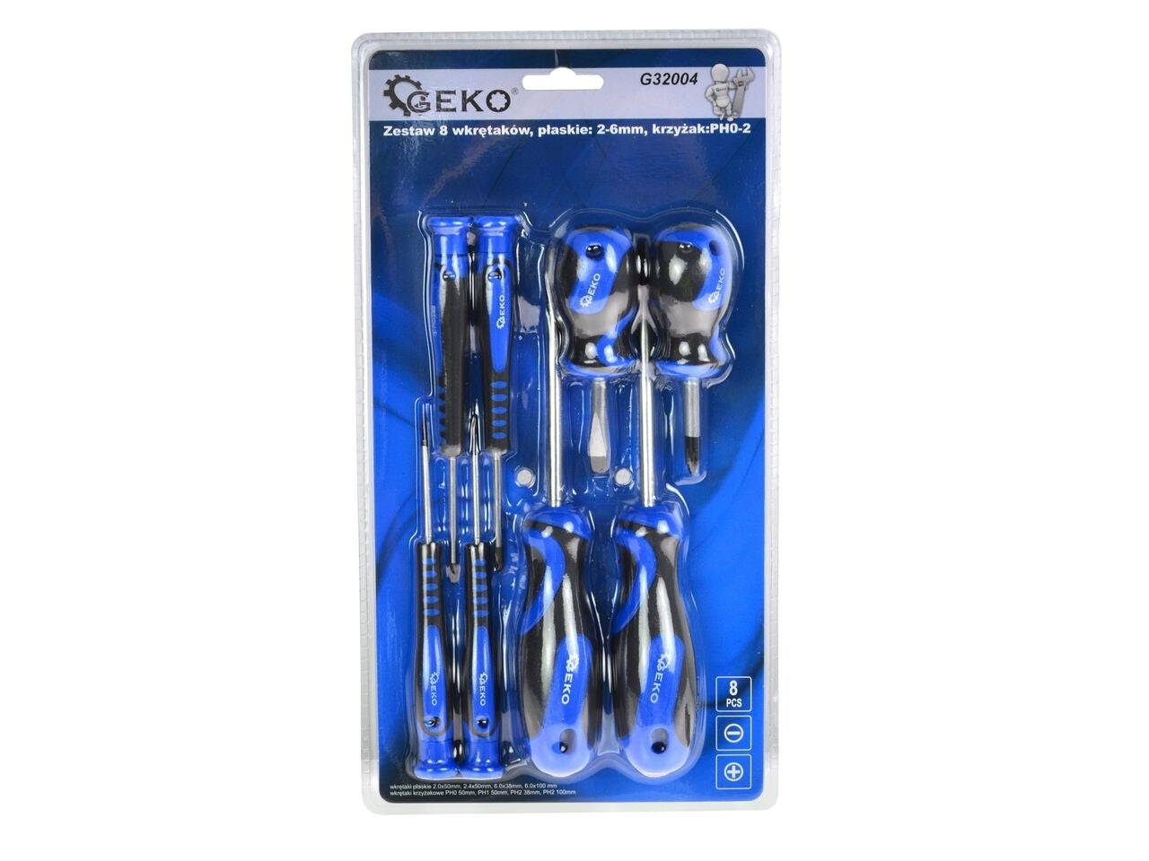 Set 8 surubelnite, 2-6mm, Geko G32004
