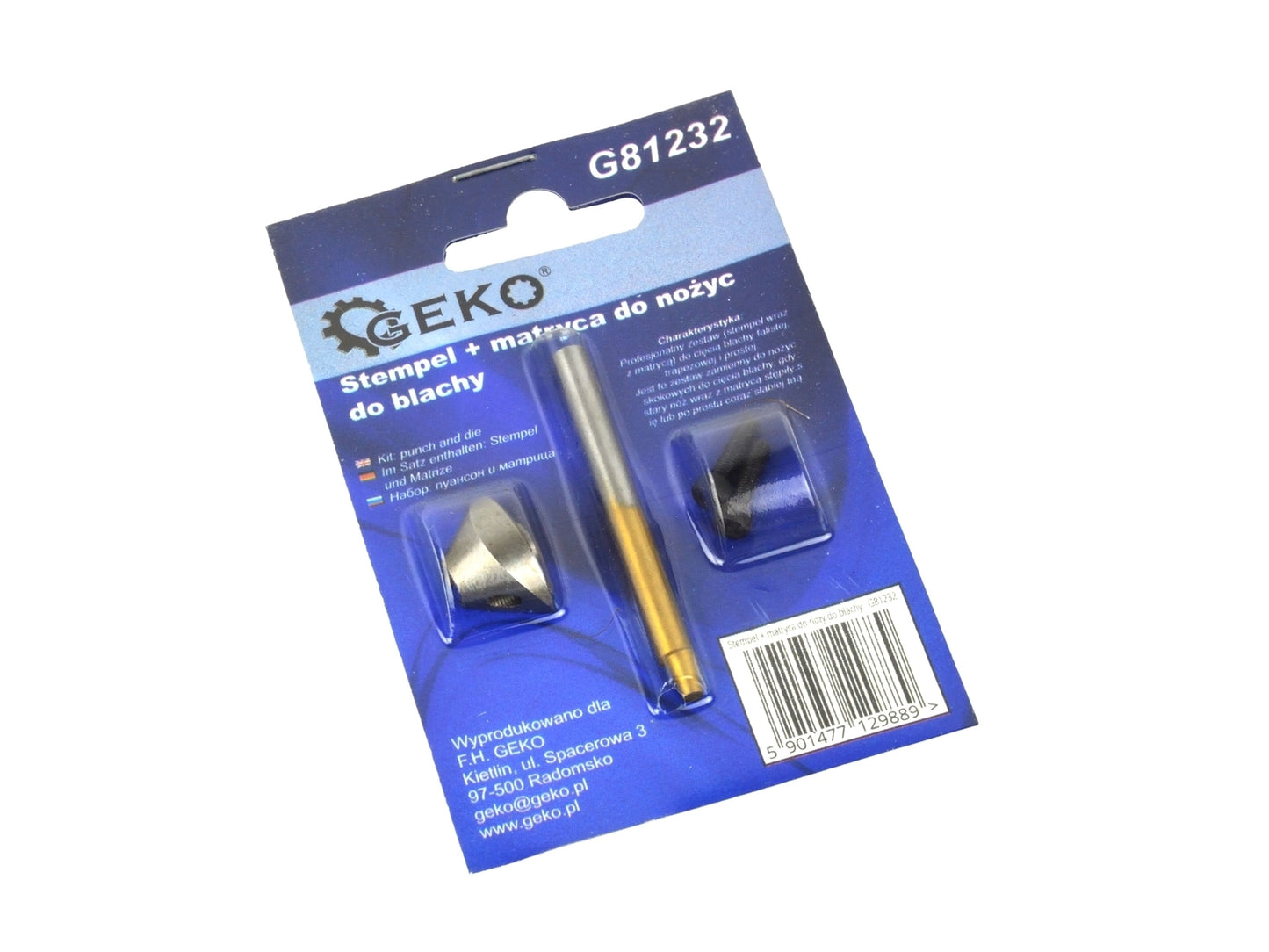 Stampila cu accesoriu de taiere tabla, Geko G81232