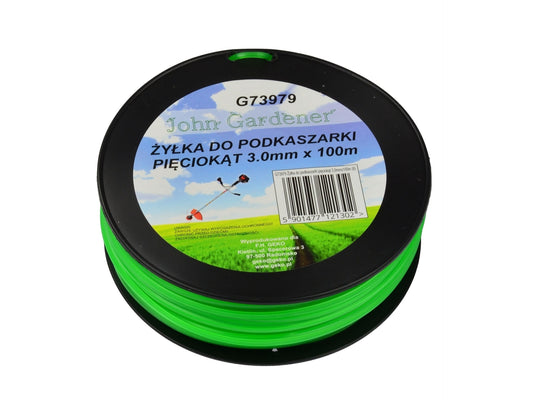 Coarda taiere pentru masini de tuns iarba, pentagonala, 3mmx100m, GEKO G73979