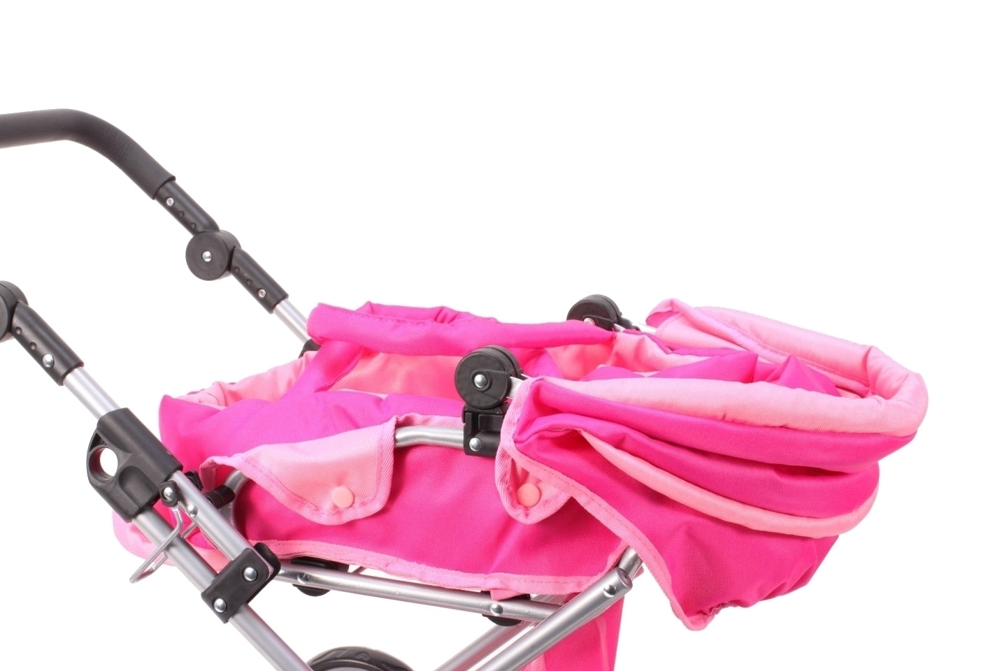 Carucior roz de jucarie cu geanta 3F 66cm, MalPlay 102819