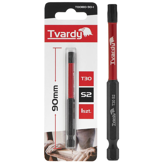 Bit de impact T30, 90 mm S2, Tvardy T00180-90-1