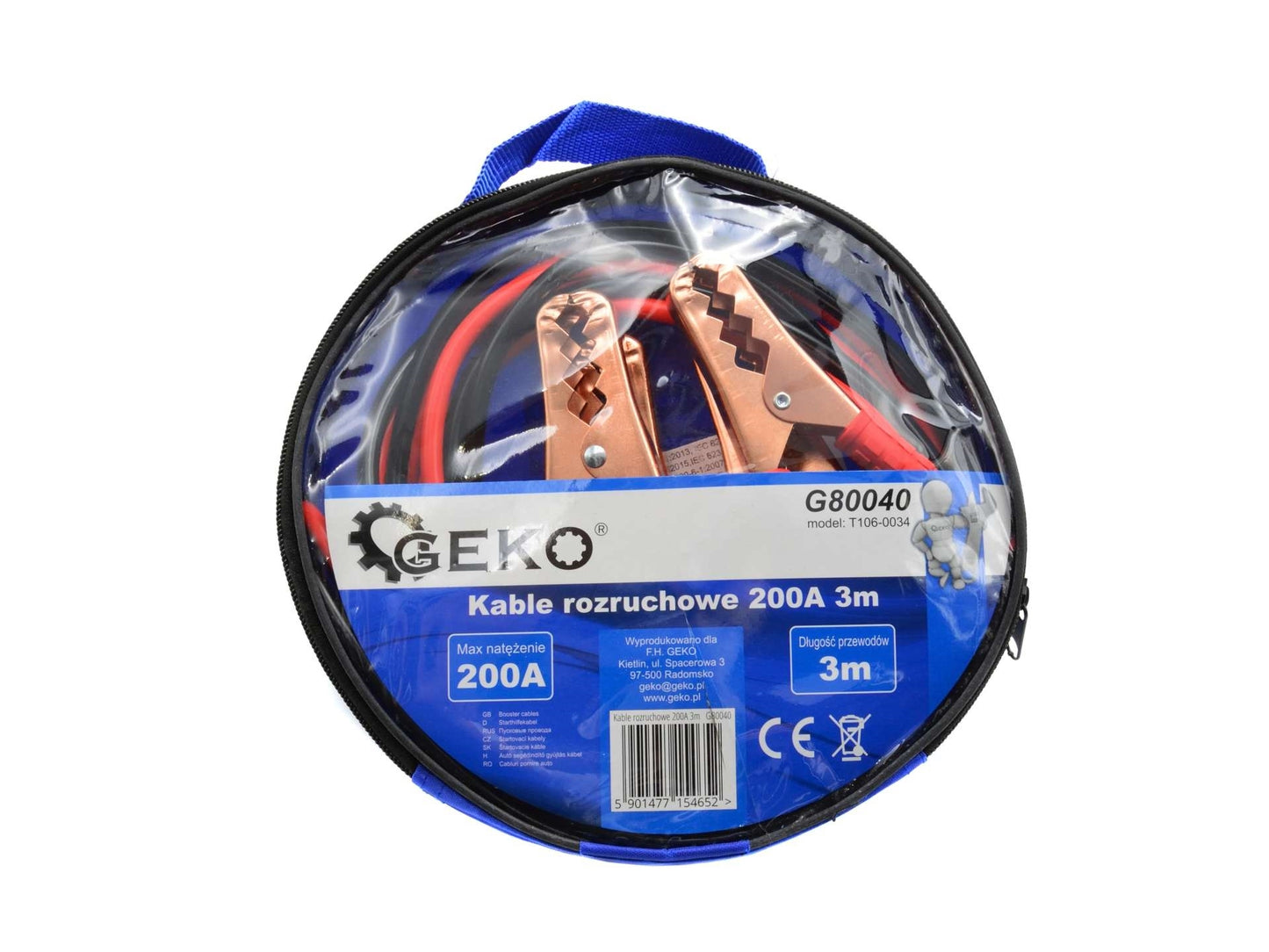 Cabluri de pornire 200A 3m, Geko G80040