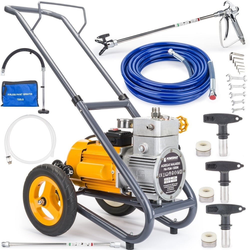 Pistol agregat de vopsire hidrodinamică 1500W, Powermat PM-PDM-1500
