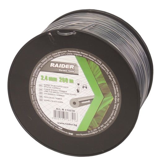 Fir pentru motocoasa profil rotund 2.4mm х 260m, Raider 110236