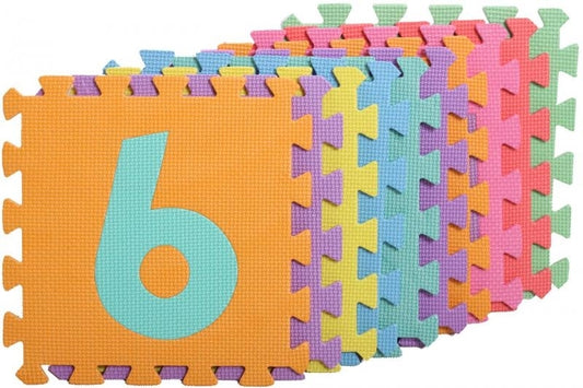 Puzzle piankowe ok 29x29cm cyferki, 10szt.