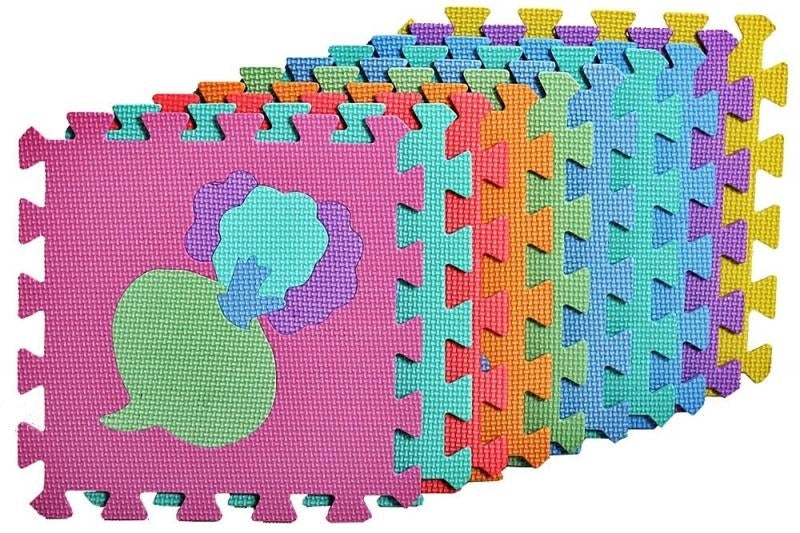 Puzzle piankowe ok 29x29 owoce, 10szt.