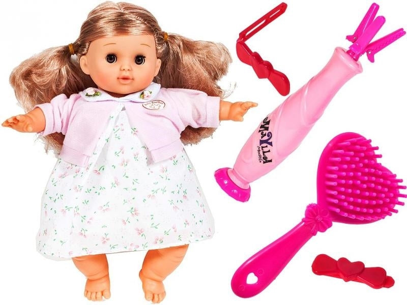 Papusa Anastazja 29cm cu parul lung pentru coafuri, Malplay 105840