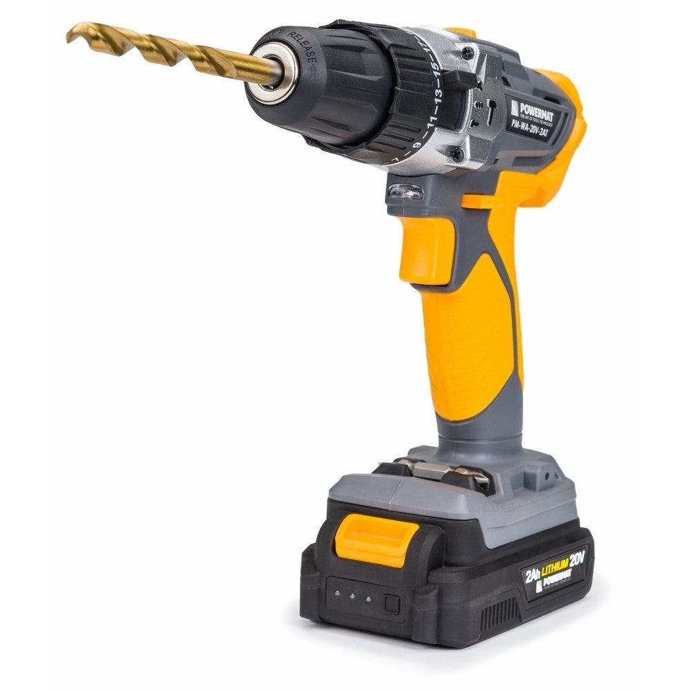 Masina de gaurit cu acumulator 2Ah 2V, Powermat PM-WA-20V-2AT