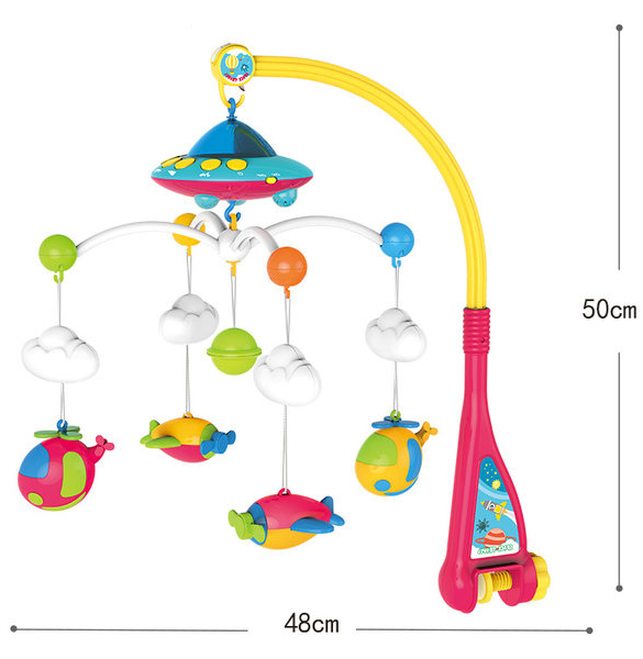 Carusel pentru patut cu proiector UFO, Malplay 104997