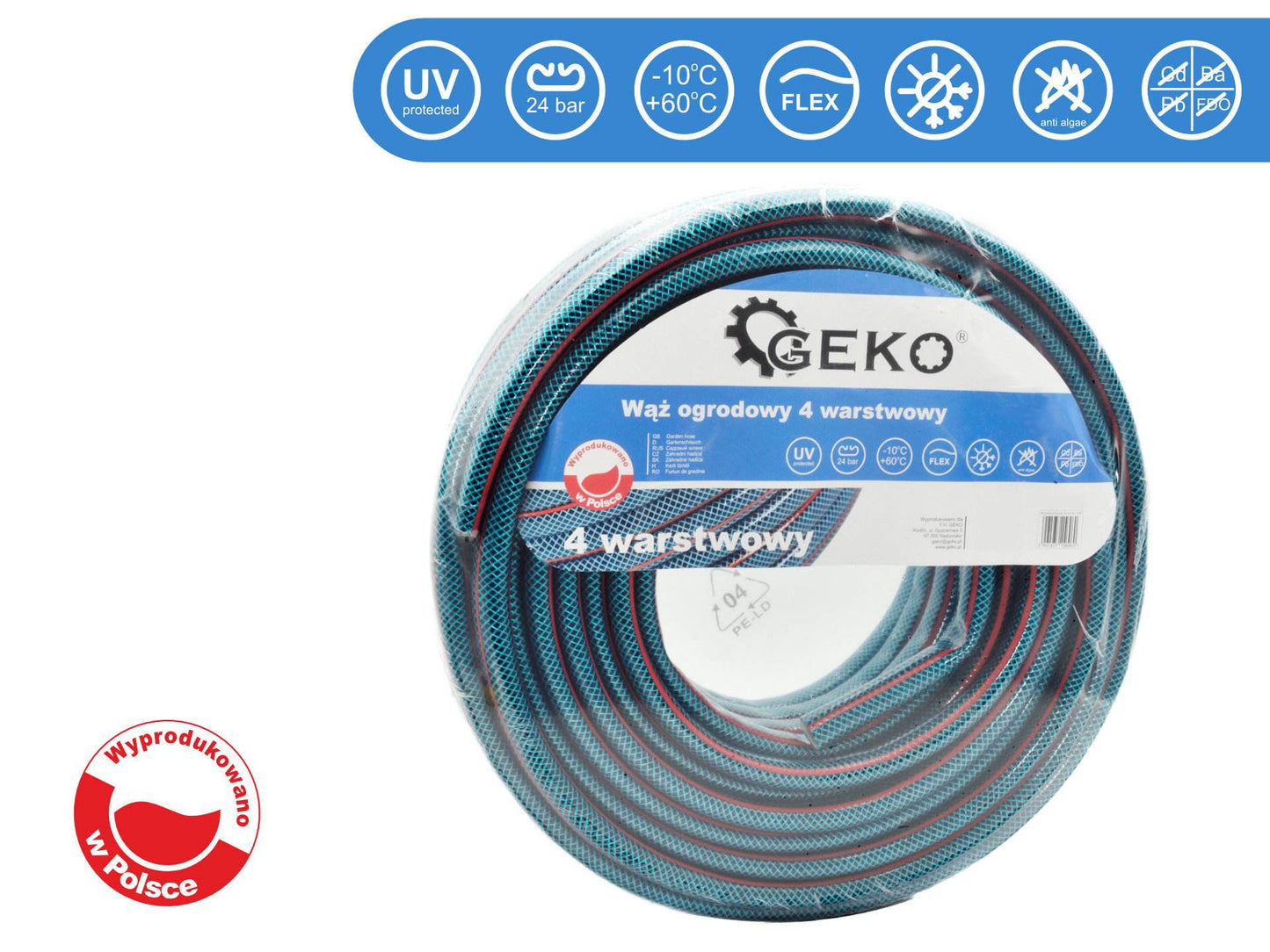 Furtun de gradina 4 straturi 1/2" 20m, GEKO G73682