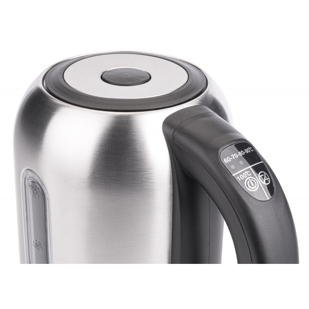 Ceainic electric din otel cu LED 2200W, Powermat PM-ECB-17-SRGBT