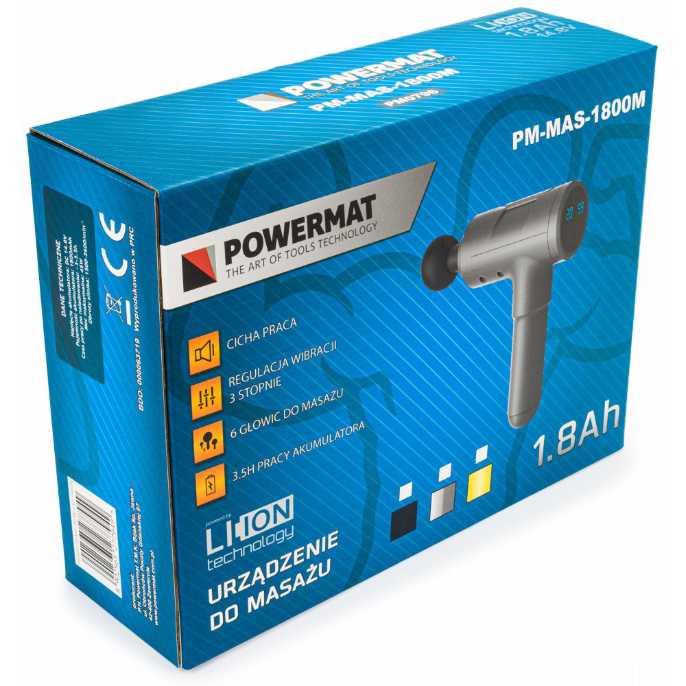 Pistol de masaj (1800mAh), Powermat PM-MAS-1800GM