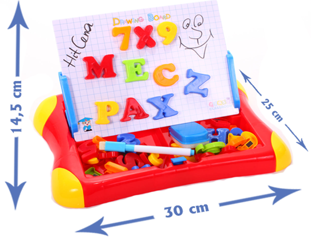 Tabla magnetica cu litere si cifre, Malplay 102608