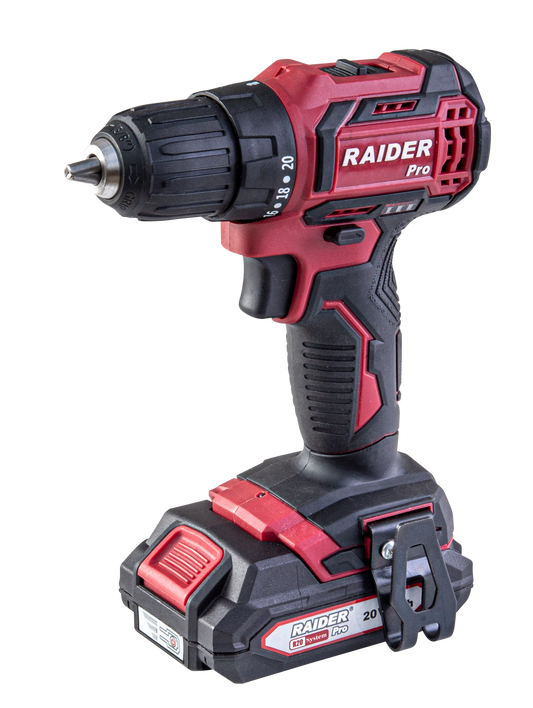 Masina de gaurit cu 2 viteze 44Nm 20V 2x2Ah RDP-SBCD20, Raider 030215