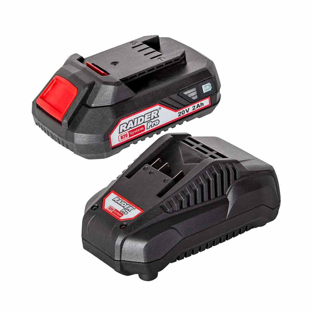 Masina de gaurit cu percutie 2 viteze 13mm 50Nm 20V 2x2Ah RDP-SCDI20S, Raider 030216