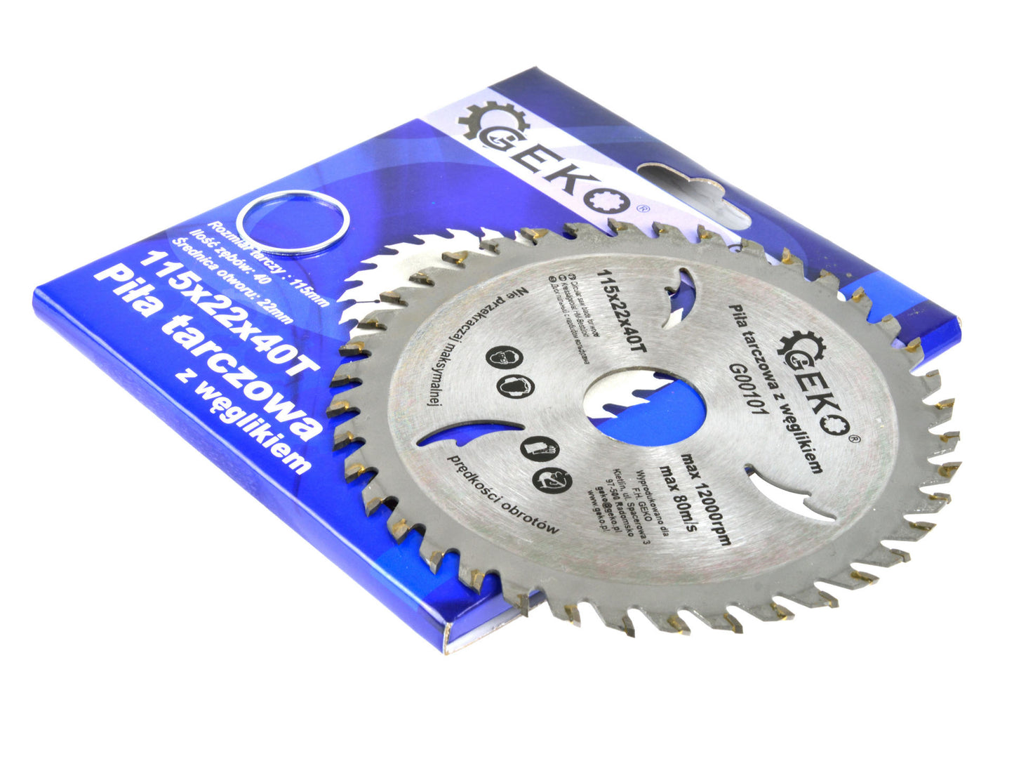 Disc circular pentru lemn 115x22x40T, Geko G00101