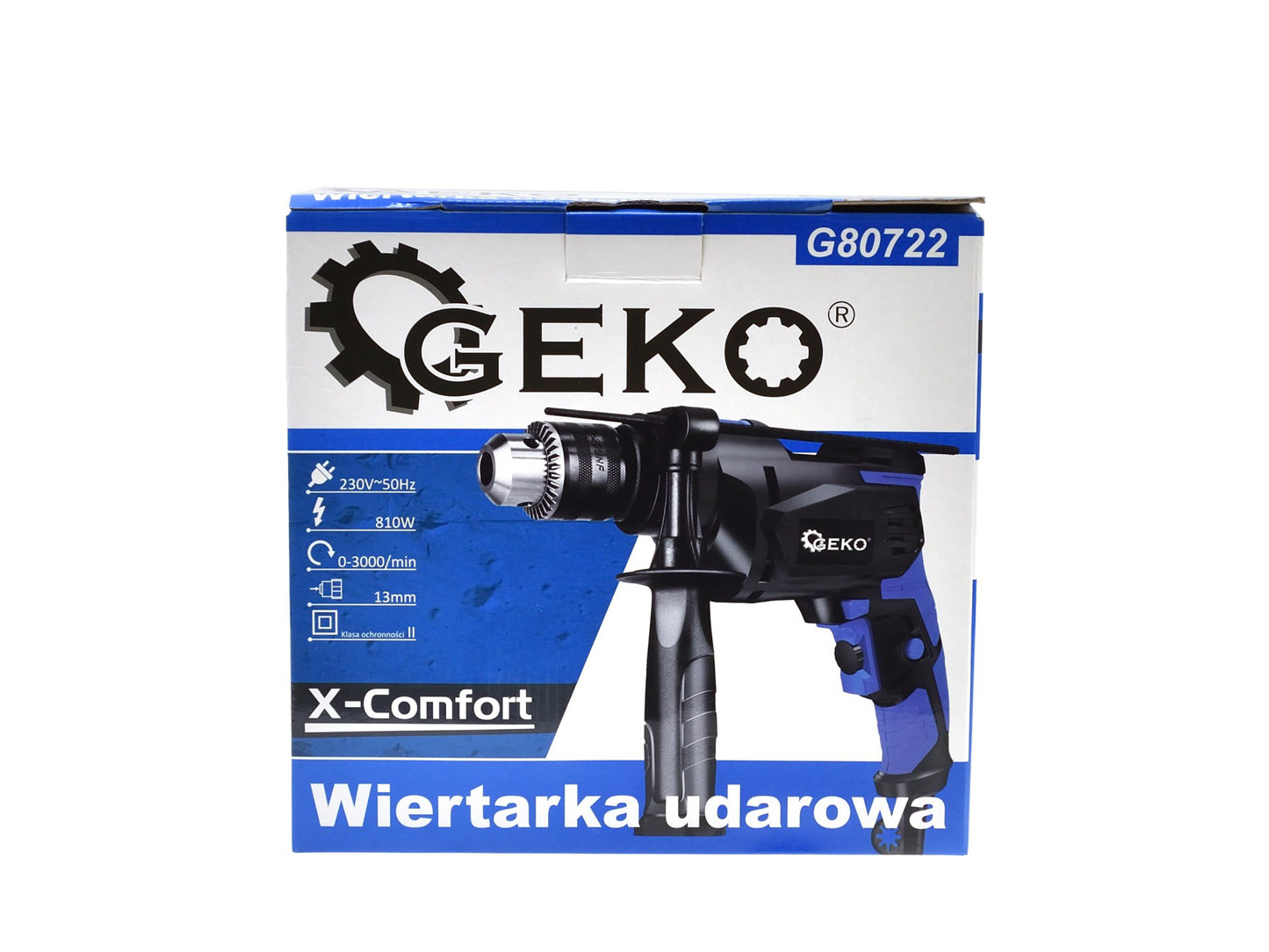 Bormasina de impact, 13 mm, 810 W X-Comfort, Geko, G80722